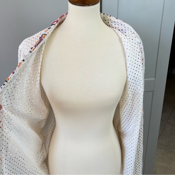 Maeve by Anthropologie Women's One Size Ivory Kimono Duster Open Front Cover Up - Picture 8 of 11